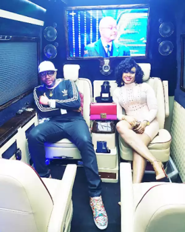 Photos: E-money rides in style with his wife for a fun night